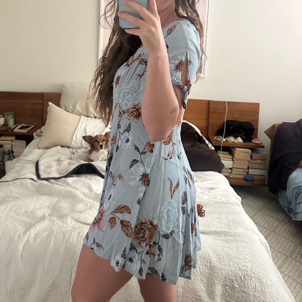Floral Blue Dress